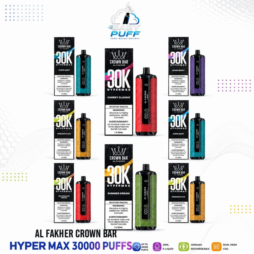 Al Fakher Crown Bar Hyper Max 30000 Puffs Disposable – UAE